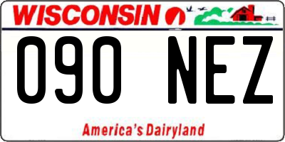 WI license plate 090NEZ