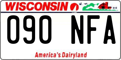 WI license plate 090NFA
