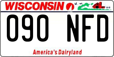 WI license plate 090NFD