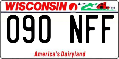 WI license plate 090NFF