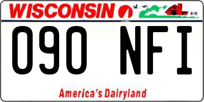 WI license plate 090NFI