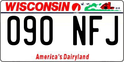WI license plate 090NFJ