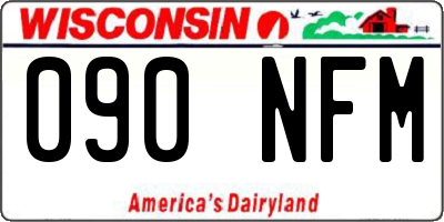 WI license plate 090NFM