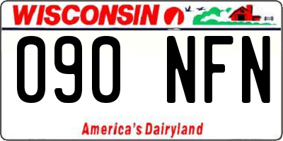 WI license plate 090NFN