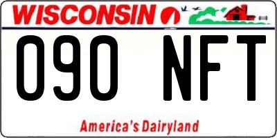 WI license plate 090NFT