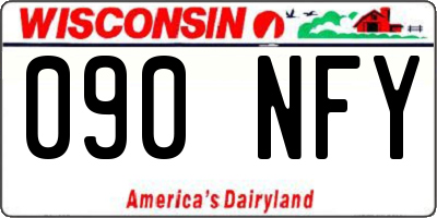 WI license plate 090NFY