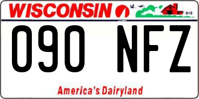 WI license plate 090NFZ