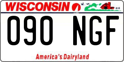 WI license plate 090NGF