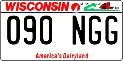 WI license plate 090NGG
