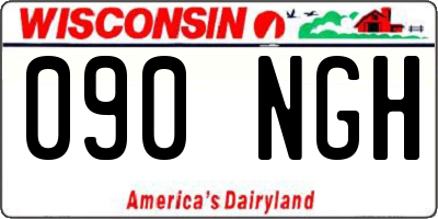 WI license plate 090NGH