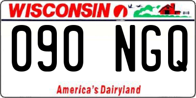 WI license plate 090NGQ