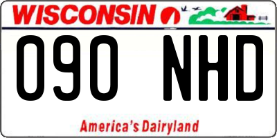 WI license plate 090NHD