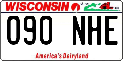 WI license plate 090NHE