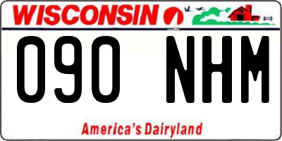WI license plate 090NHM