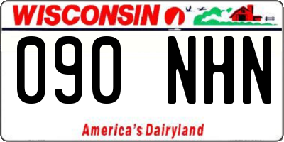 WI license plate 090NHN