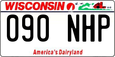 WI license plate 090NHP