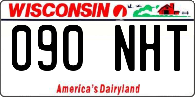 WI license plate 090NHT