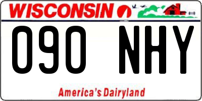 WI license plate 090NHY
