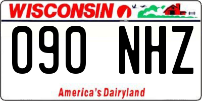 WI license plate 090NHZ
