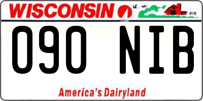 WI license plate 090NIB