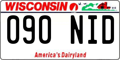 WI license plate 090NID