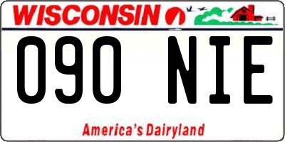WI license plate 090NIE