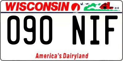 WI license plate 090NIF