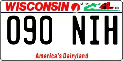 WI license plate 090NIH