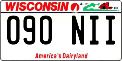WI license plate 090NII