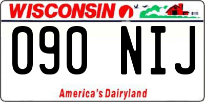 WI license plate 090NIJ