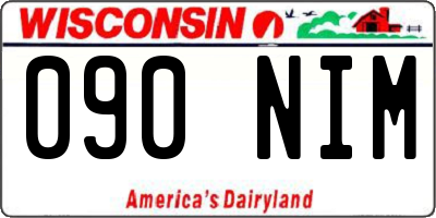 WI license plate 090NIM