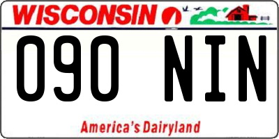 WI license plate 090NIN