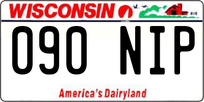 WI license plate 090NIP