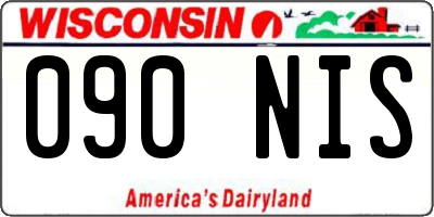 WI license plate 090NIS
