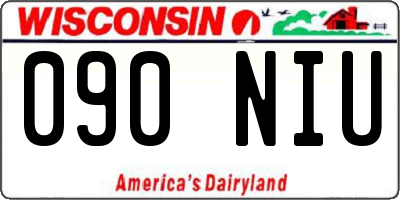 WI license plate 090NIU