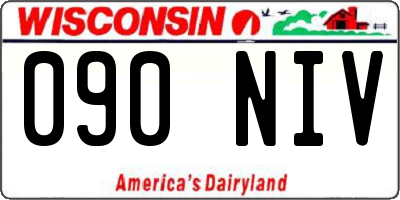 WI license plate 090NIV