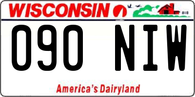WI license plate 090NIW