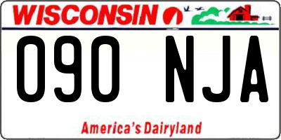 WI license plate 090NJA