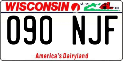 WI license plate 090NJF