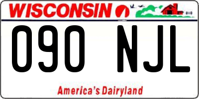 WI license plate 090NJL