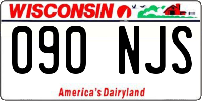 WI license plate 090NJS