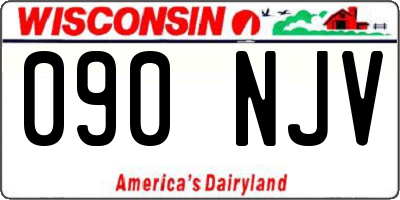 WI license plate 090NJV