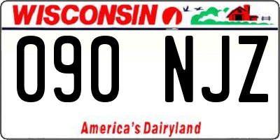 WI license plate 090NJZ