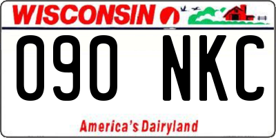 WI license plate 090NKC