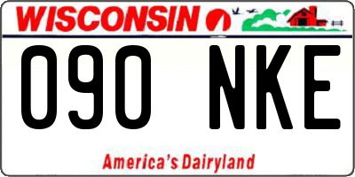 WI license plate 090NKE