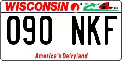 WI license plate 090NKF