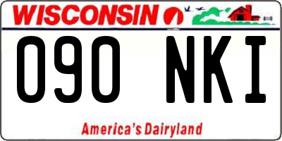 WI license plate 090NKI