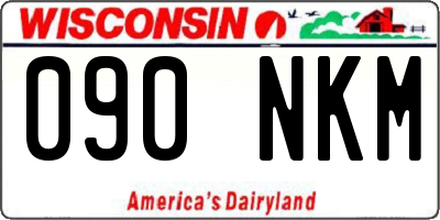 WI license plate 090NKM