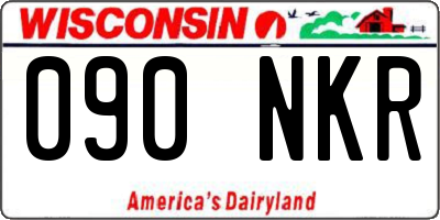 WI license plate 090NKR