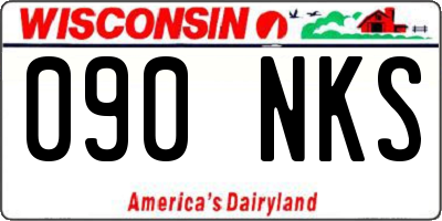 WI license plate 090NKS